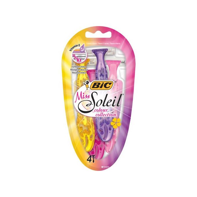 Bic Miss Soleil Rasoirs Femmes - Colorées - 3 Lames & Crème Hydratante