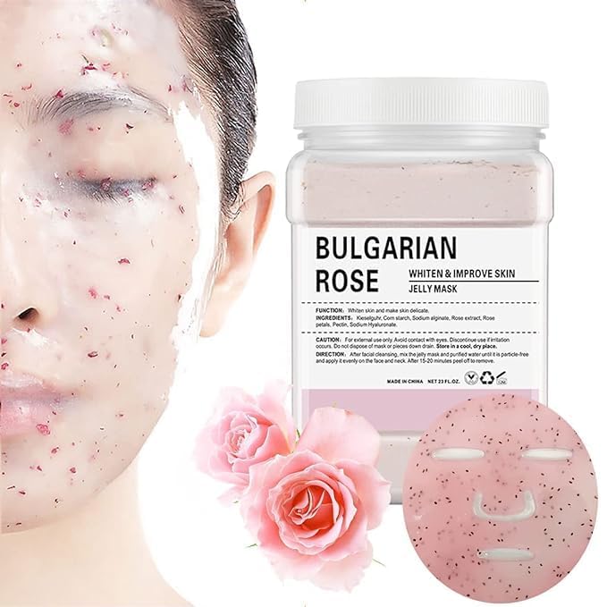 Poudre de masque en gelée pour soins de la peau  (Rose)