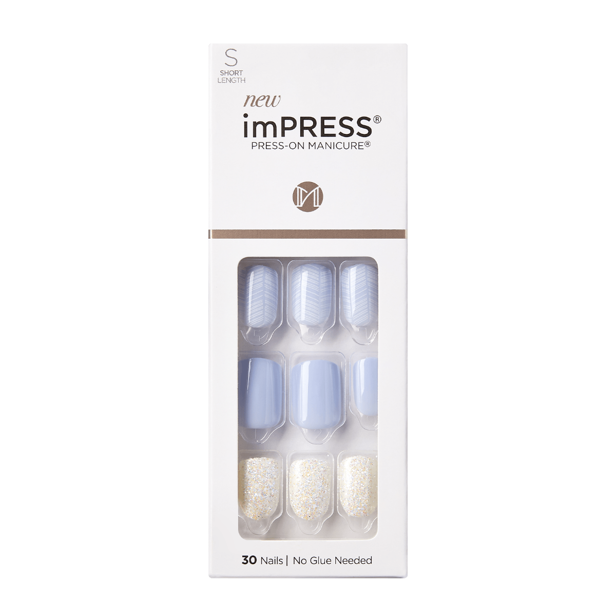 KISS ImPRESS Press-On Manicure - IM27C Lavender Whisper - Taille S