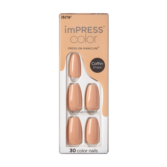 KISS ImPRESS Color Press-On Manicure - Cloudless - Taille M