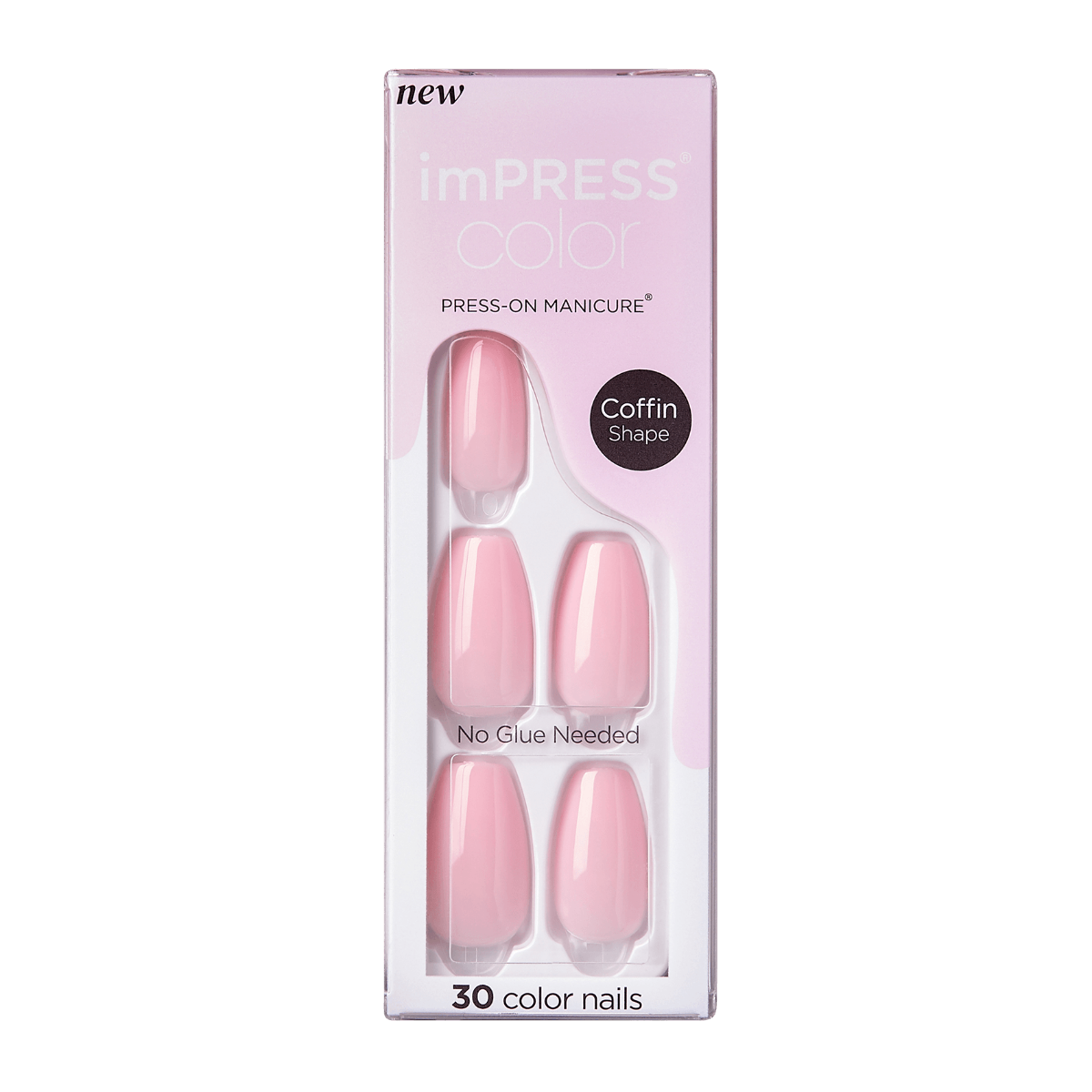 KISS ImPRESS Color Press-On Manicure - Pink Dream - Taille M