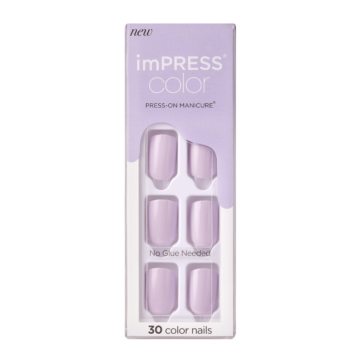 KISS ImPRESS Color Press-On Manicure - Picture Purplect - Taille S