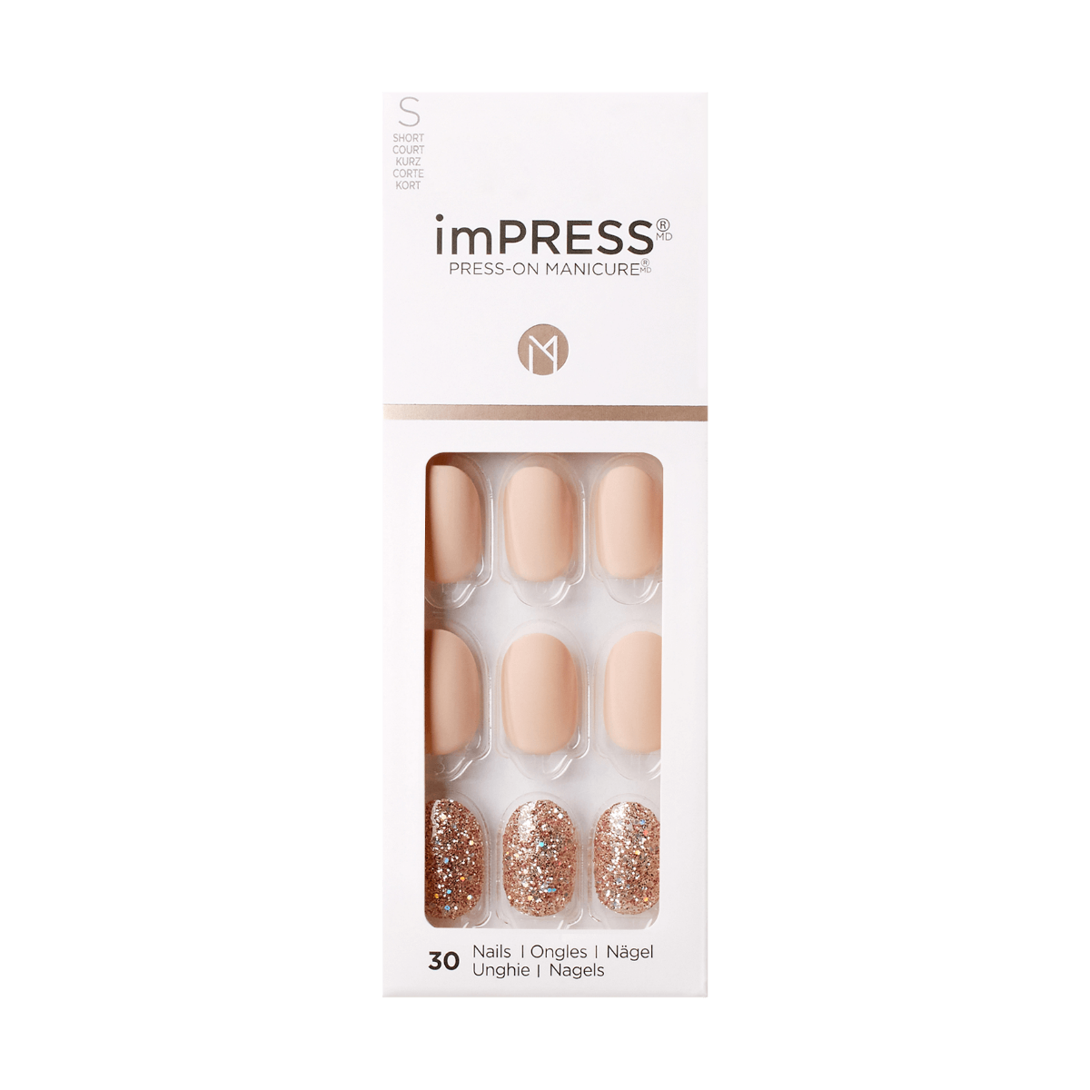 KISS ImPRESS Press-On Manicure - KIM003C Evanesce - Taille S