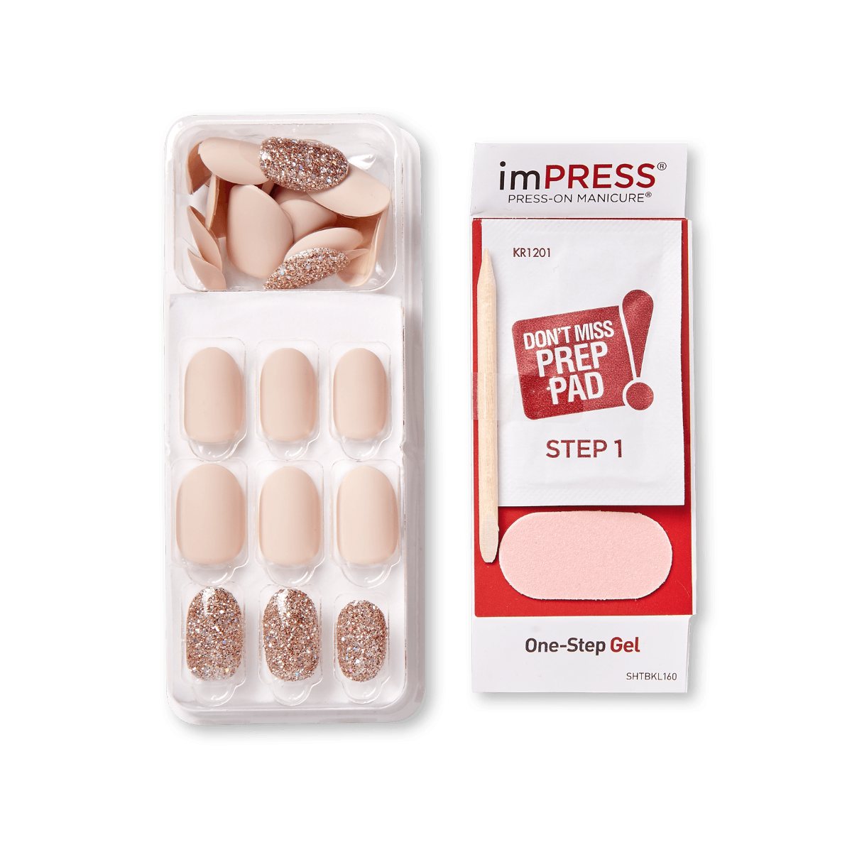 KISS ImPRESS Press-On Manicure - KIM003C Evanesce - Taille S