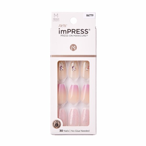 KISS ImPRESS Press-On Manicure - IMM17C May Flower - Taille M